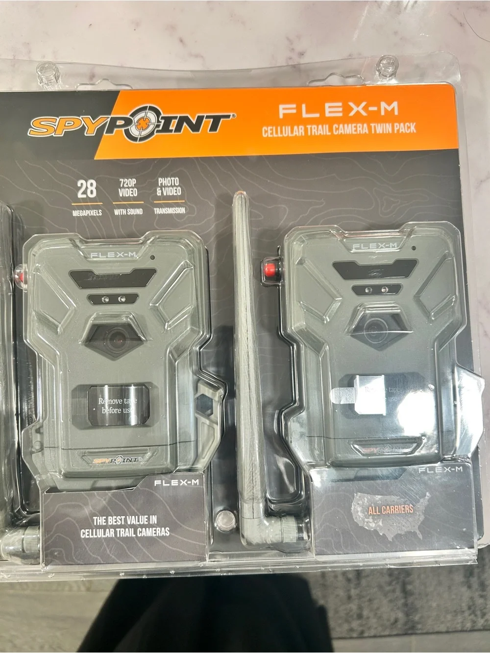 SPYPOINT FLEX-M Cellular Trail Camera Twin Pack - Gray